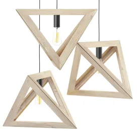 Models hanging wooden lamp